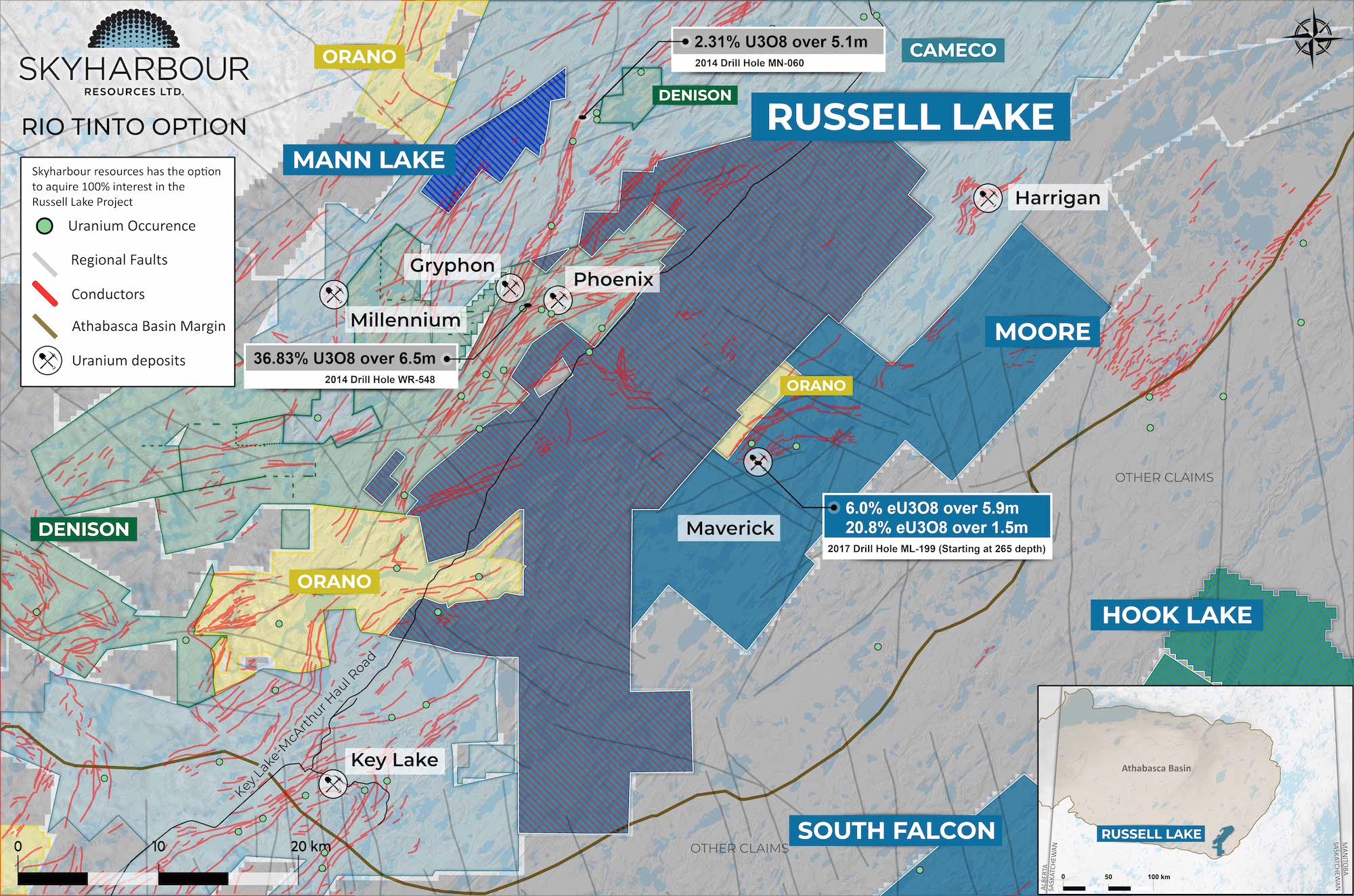 Russell Lake Project Location Map