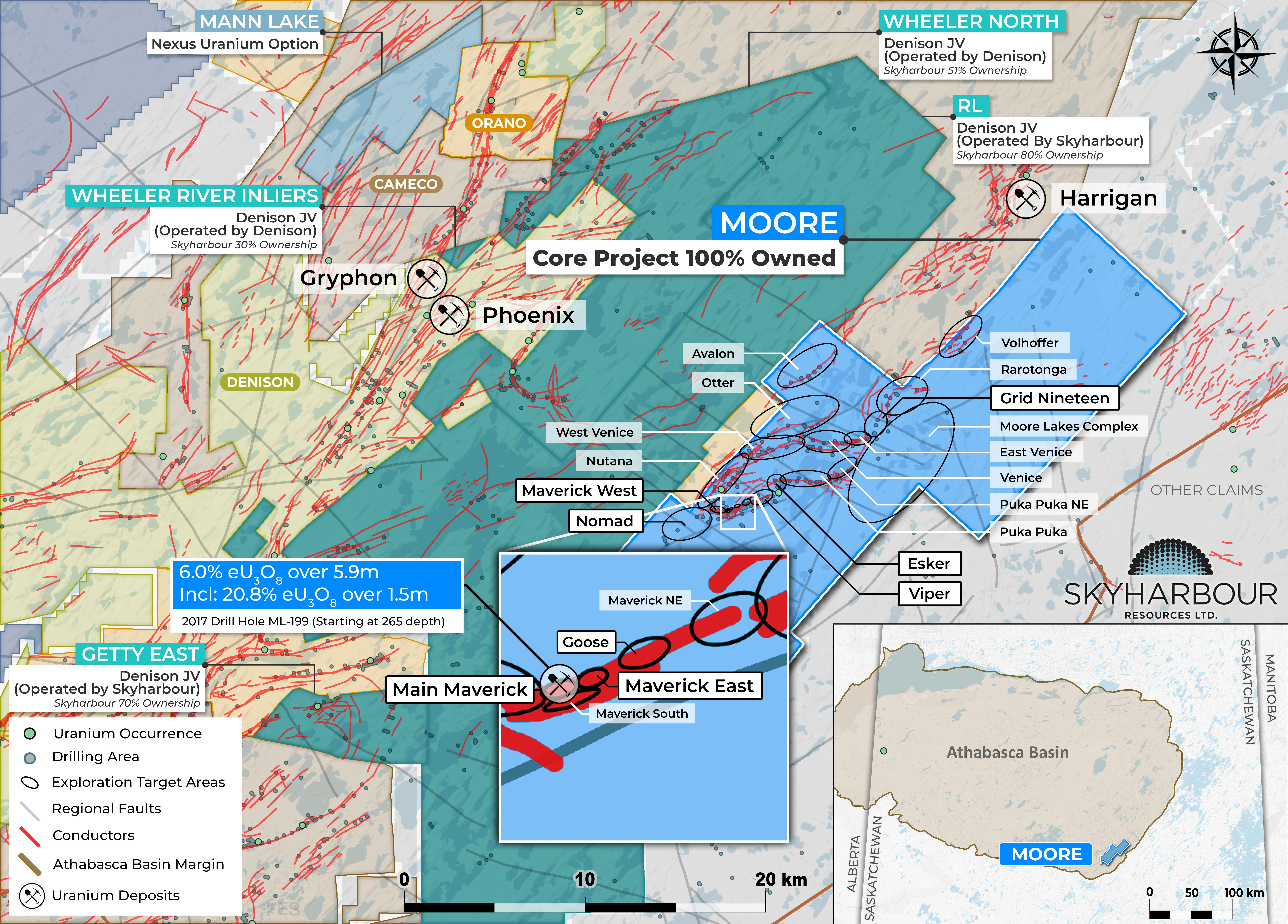Moore Uranium Project Claims Map