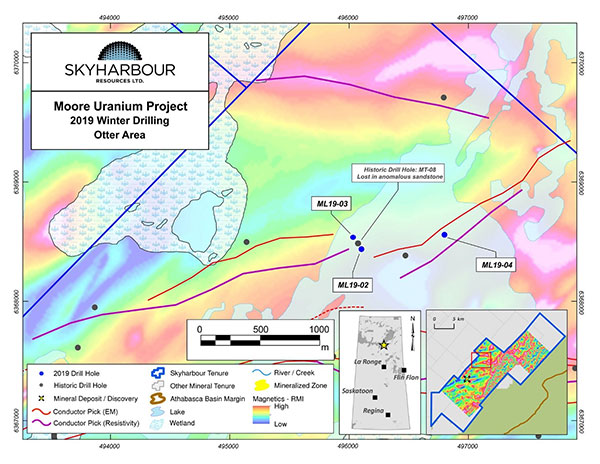 Moore Uranium Project Otter Target Drilling Map
